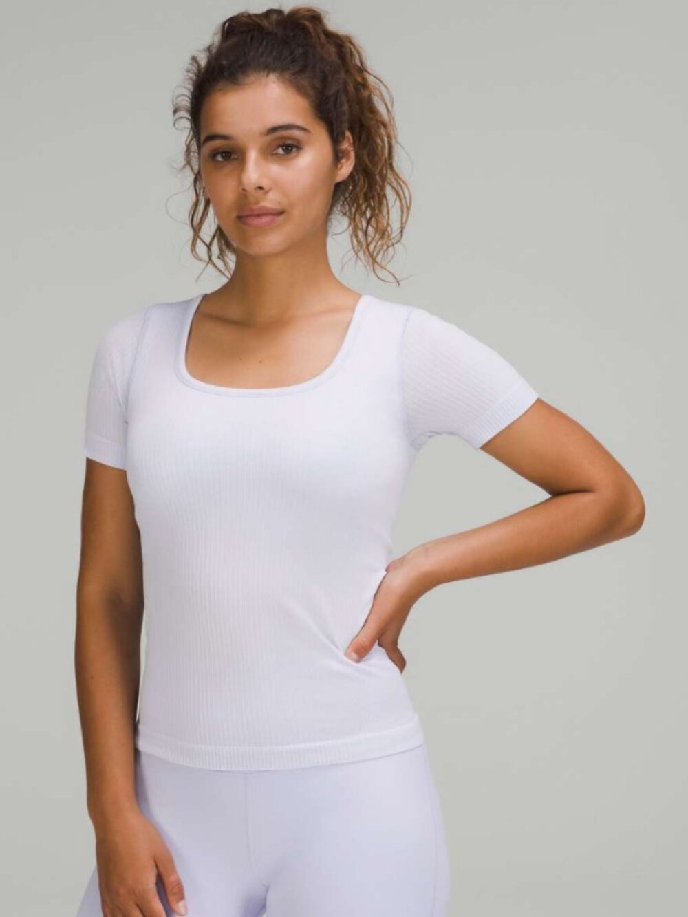 Lululemon Ebb to Street Short Sleeve Shirt - Size 4 - Pastel Blue